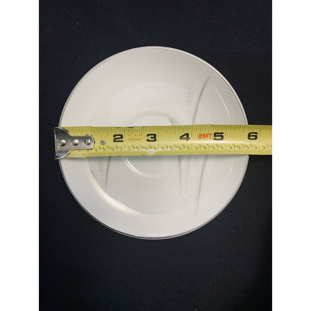 Vtg Platinum Wheat Fine China of Japan Tea Cup and Saucer Set/5 Max Schonfeld - Picture 10 of 16